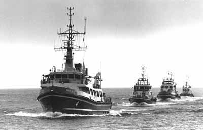 Marine Police flotilla under way 1988